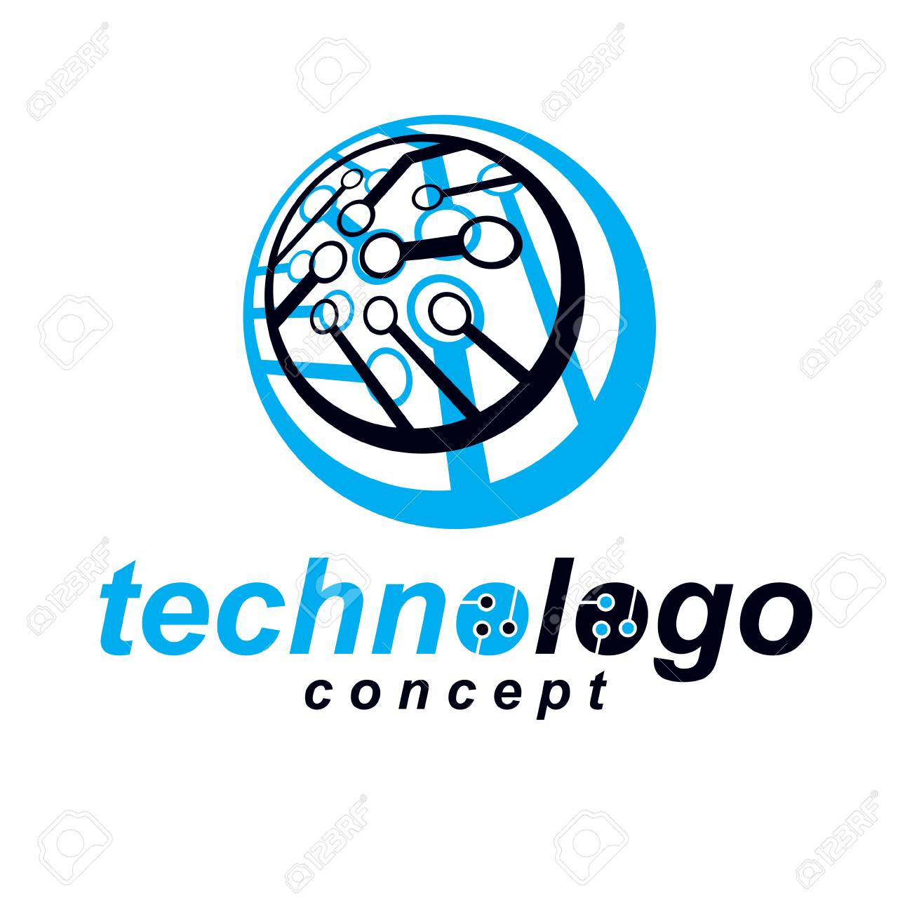 abstract circular circuit board illustration technology microchip