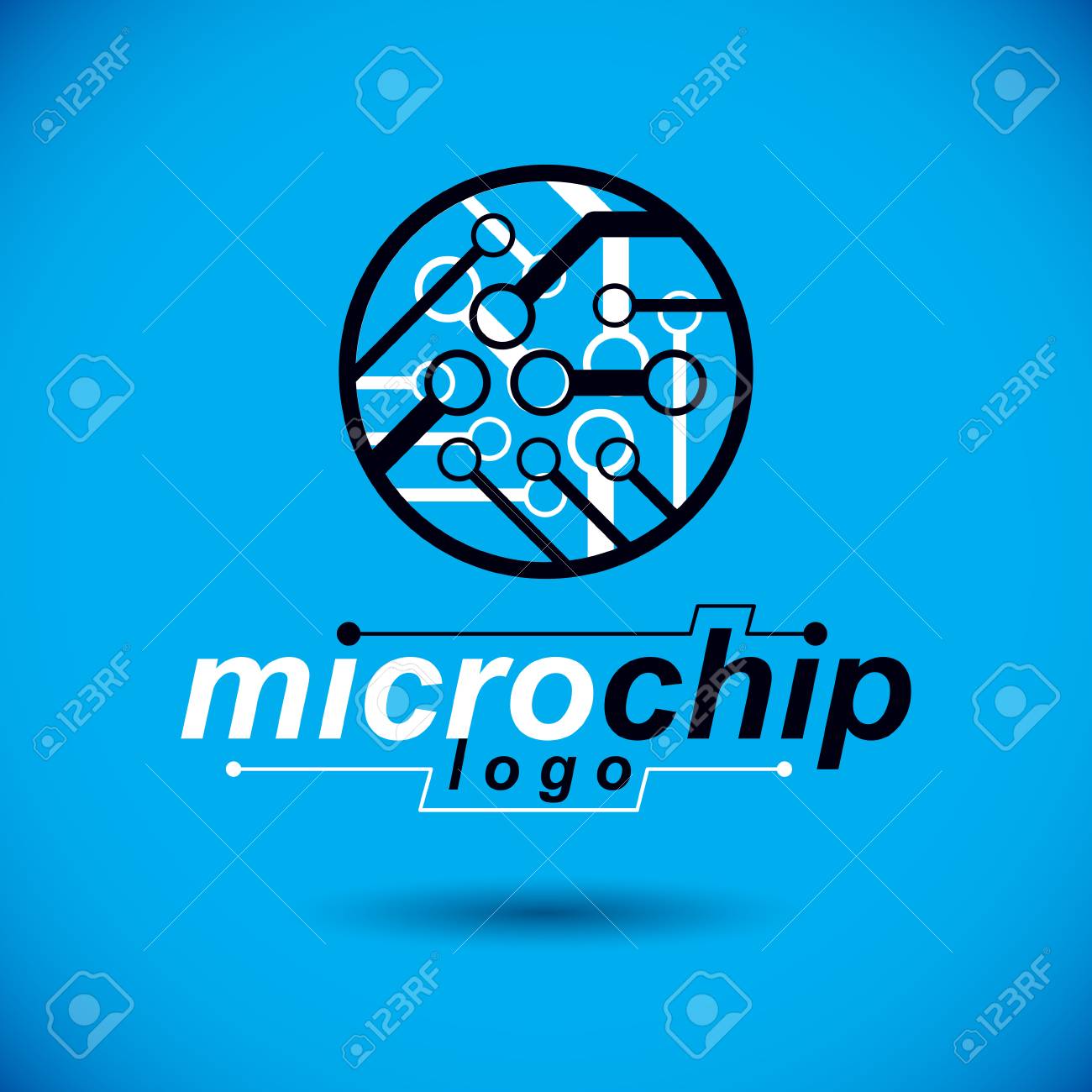 cybernetic element vector abstract circular circuit board