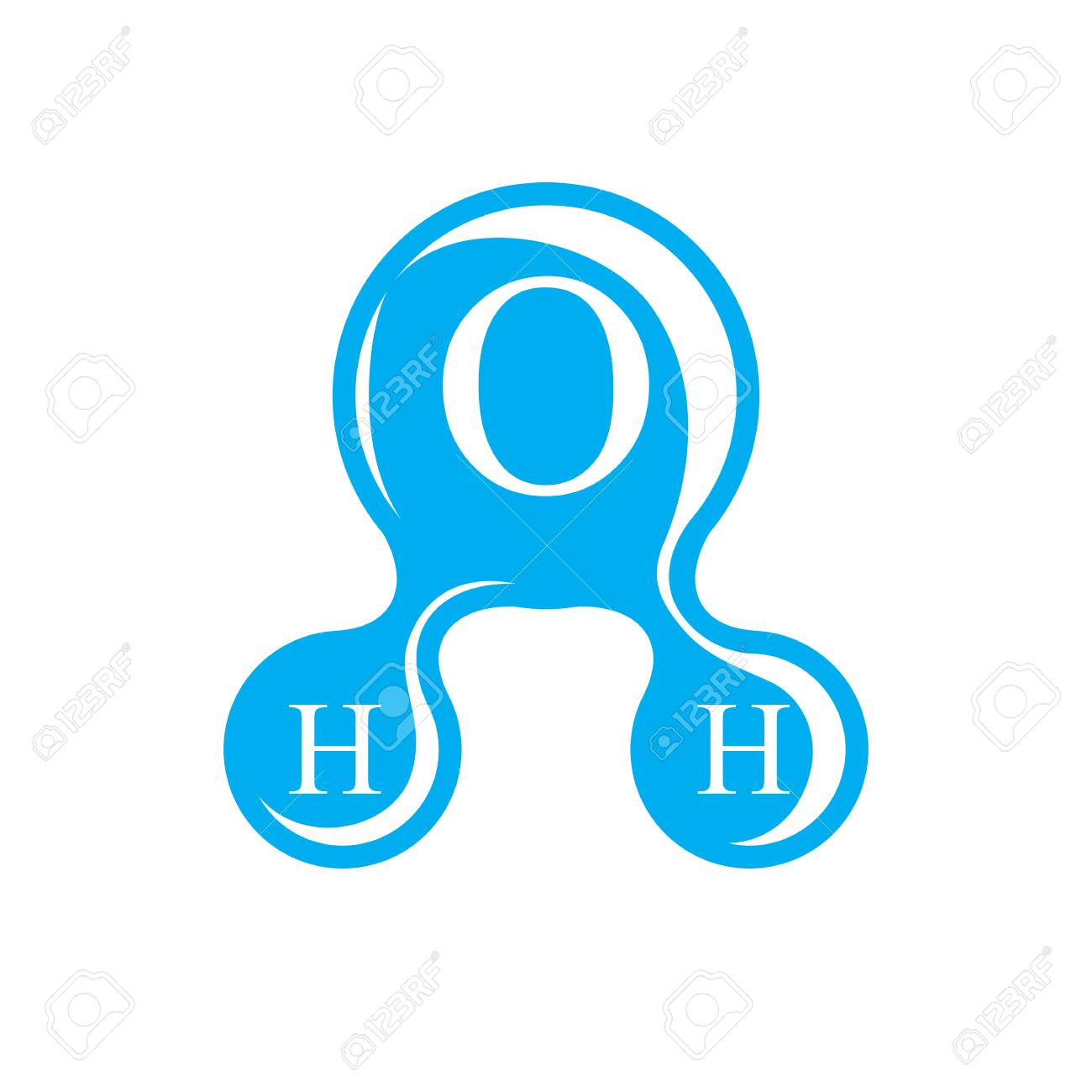 地球規模の水循環概念ロゴタイプ H2o ベクトル イラスト ベスト飲料水の世界の問題を表示するために使用 のイラスト素材 ベクタ Image