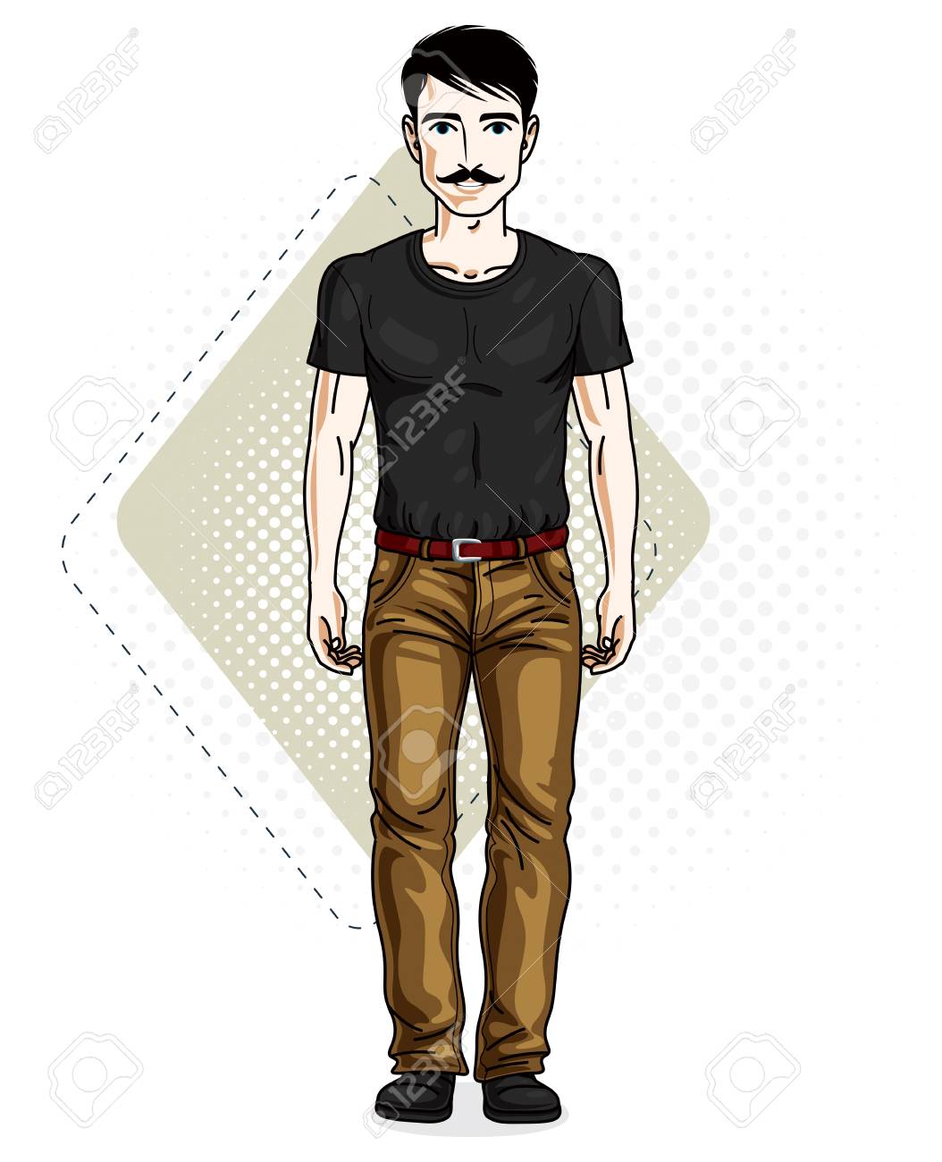 ハンサムな黒髪の若い男は 六角形とモダンな背景にポーズします ベクトル イラスト口ひげを生やして 男性の流行に敏感 ライフ スタイルのテーマのクリップアート のイラスト素材 ベクタ Image ハンサムな黒髪の若い男は 六角形とモダンな背景にポーズします ベクトル イラスト口ひげを生やして 男性の流行に敏感 ライフ スタイルのテーマのクリップアート のイラスト素材 ベクタ Image
