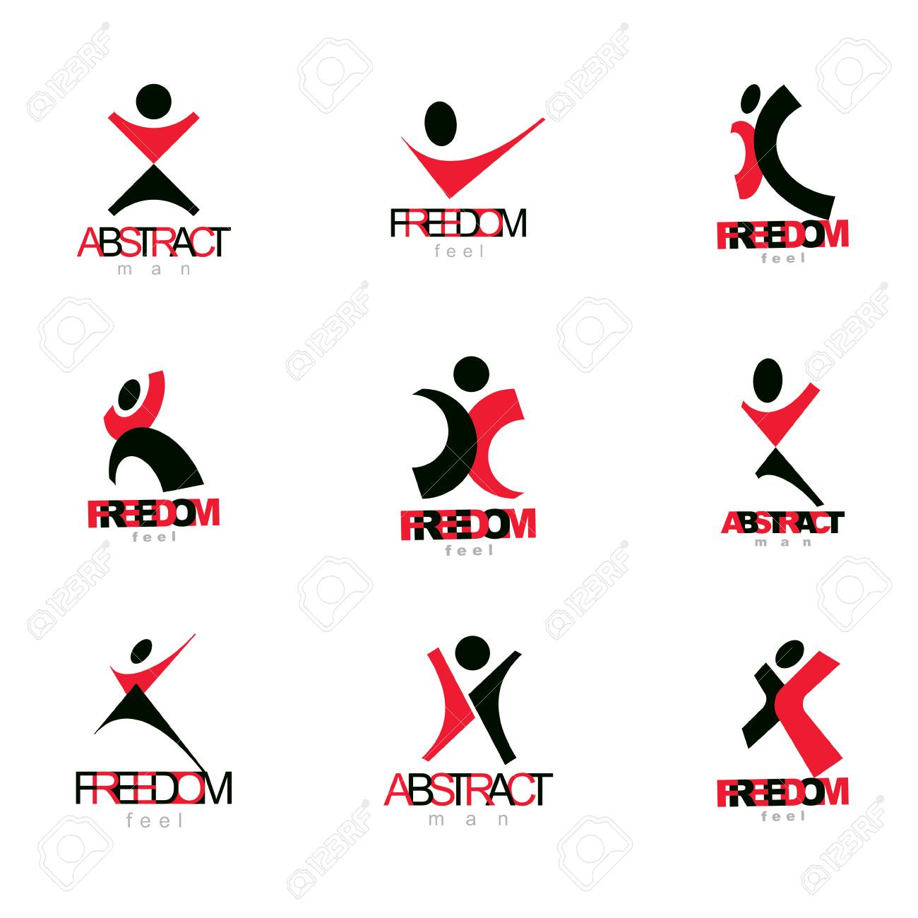 上げられた手で興奮して抽象的な人のベクター イラストです 創造的なビジネスのシンボル のイラスト素材 ベクタ Image