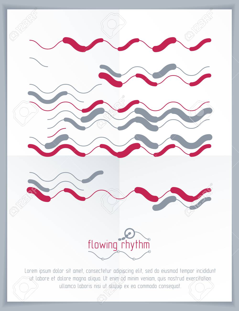 abstract wavy lines vector illustration graphic template technological advertising