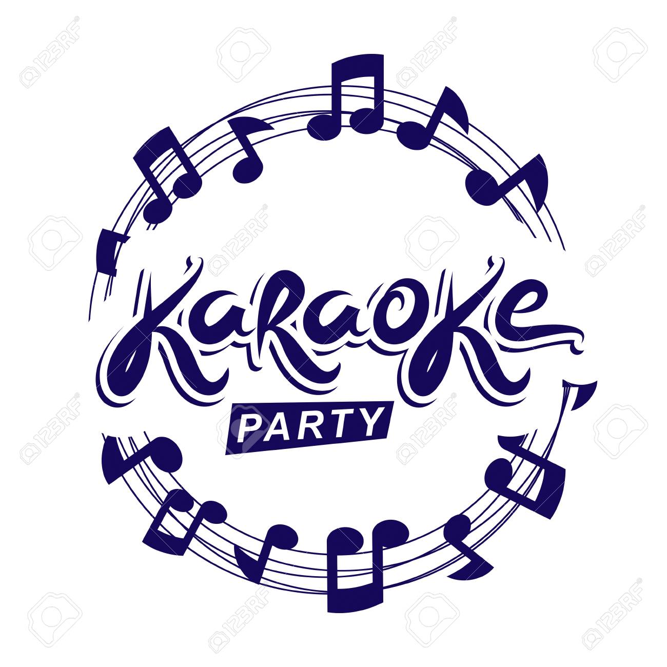 カラオケ看板デザイン のイラスト素材 ベクタ Image