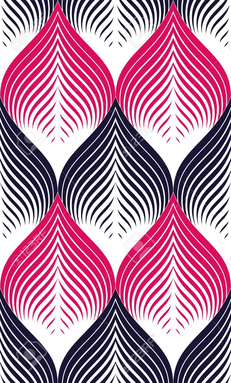 シームレスな幾何学模様 幾何学的なシンプルなファッションファブリックプリント ベクター繰り返しタイル テクスチャ 屋根のタイルや魚のスクワマの形をモチーフ ファブリック 壁紙 ラッピング ウェブ 印刷に使用できます 赤と黒のイラスト素材 ベクタ Image