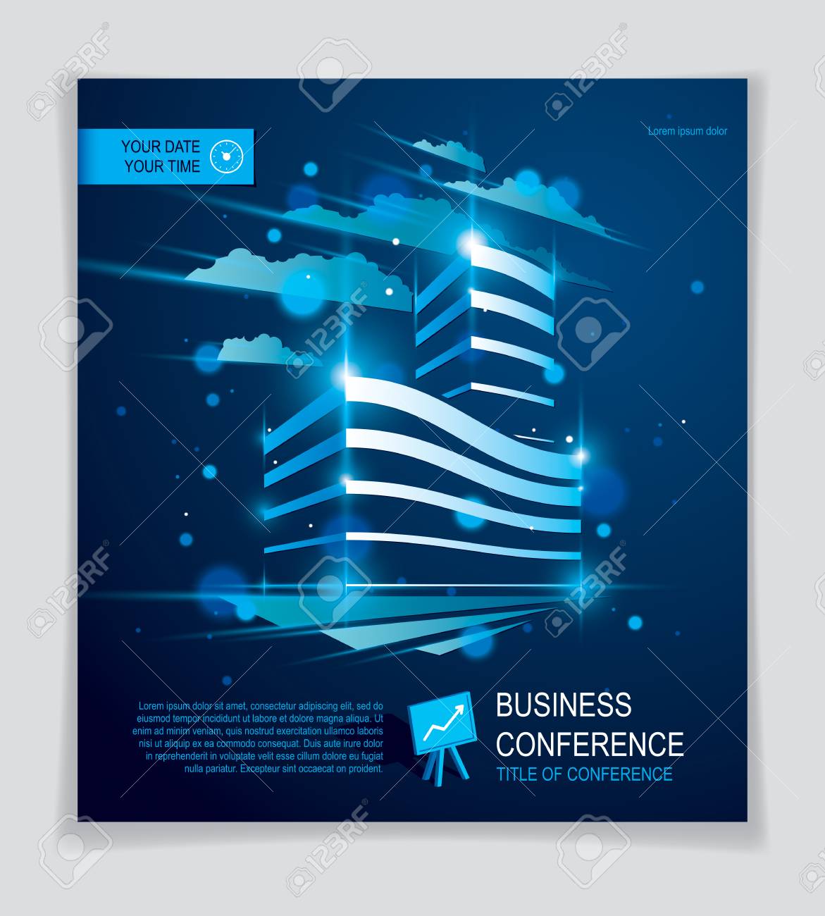 office building brochure modern architecture vector flyer with office flyer