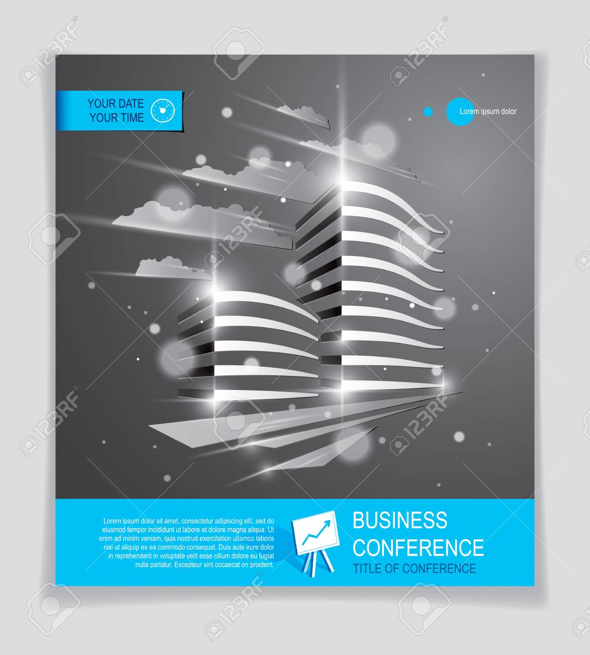 office building brochure modern architecture vector flyer with office flyer