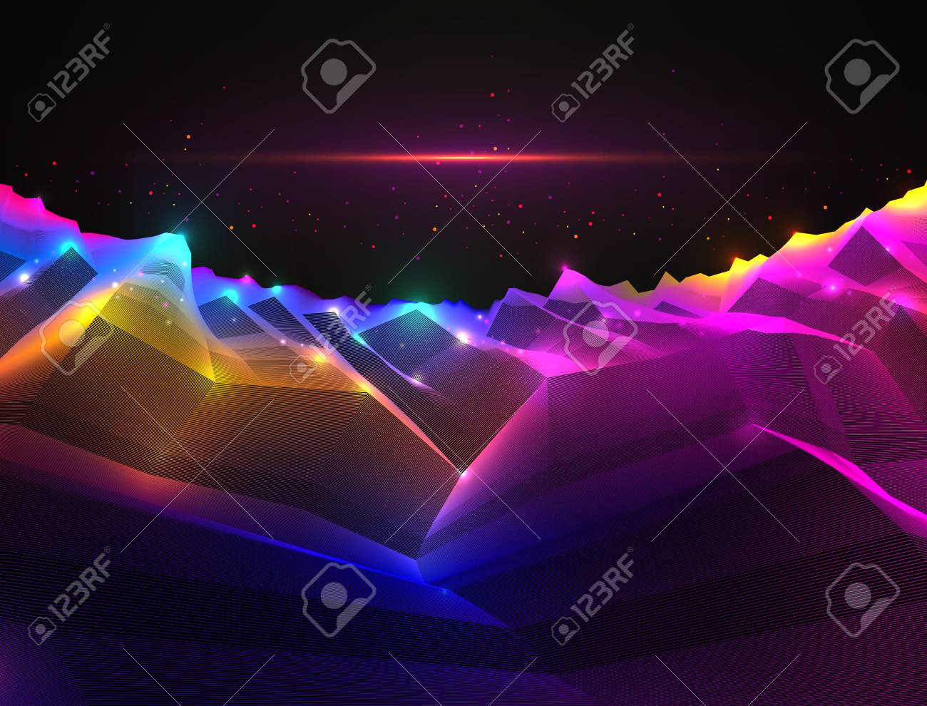 Fantastic space planet terrain vector illustration, cosmos science fiction great 3d design. Usable as abstract background with copy space for title and text. - 113480929 Fantastic space planet terrain vector illustration, cosmos science fiction great 3d design. Usable as abstract background with copy space for title and text. - 113480929