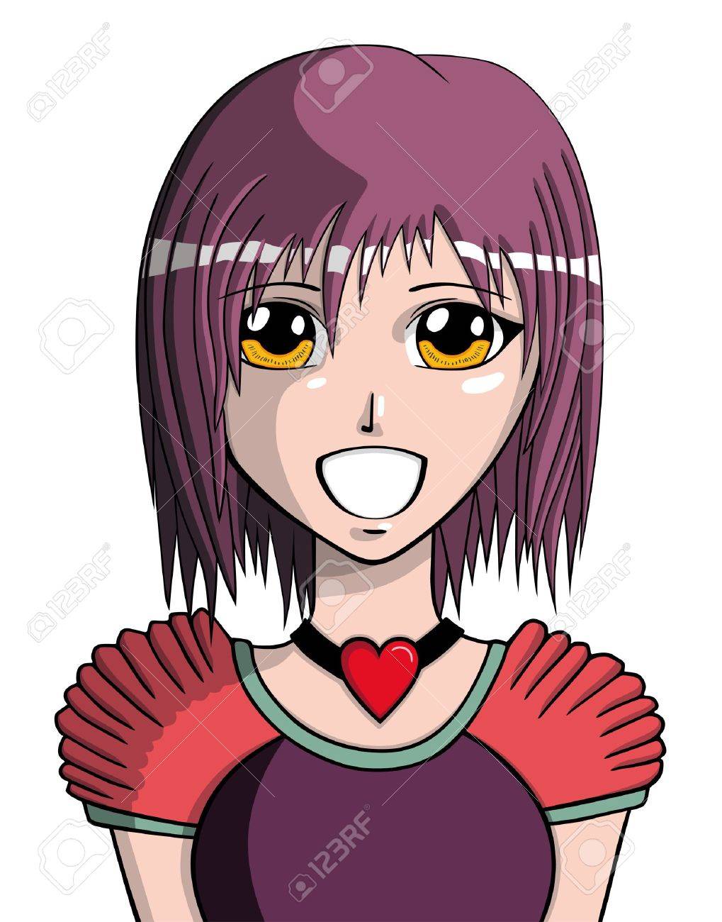 若い漫画の女の子 ベクトル イラストのイラスト素材 ベクタ Image