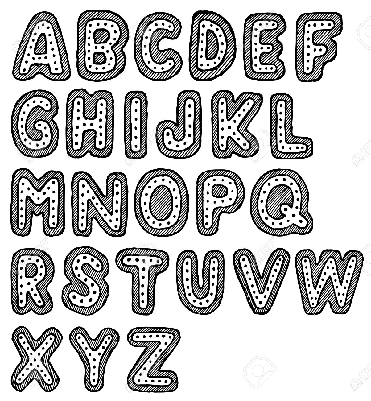 Hand Drawn Vector Abc Font Alphabet Royalty Free Cliparts Vectors And Stock Illustration Image 12044951