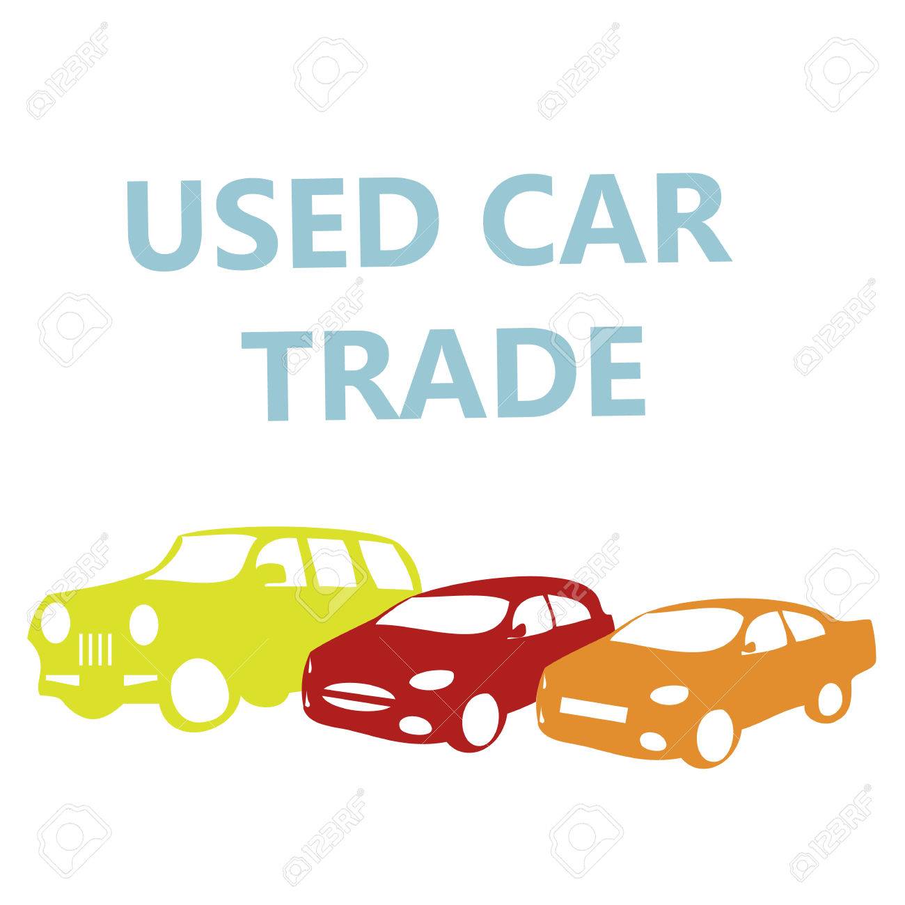 中古車貿易自動車ビジネスのベクトル イラスト デザイン バナー のイラスト素材 ベクタ Image