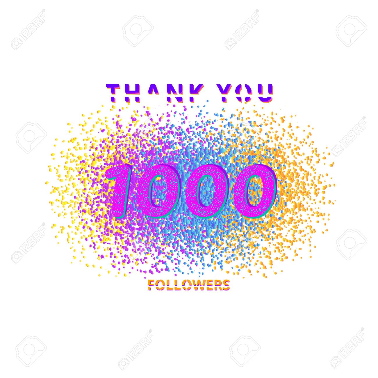 1000 followers card thank