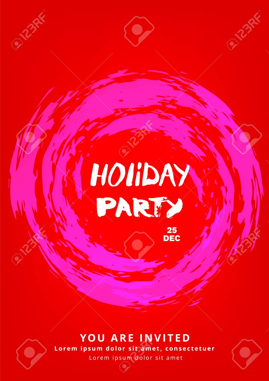 holiday party poster template for card illustration royalty free holiday party poster template