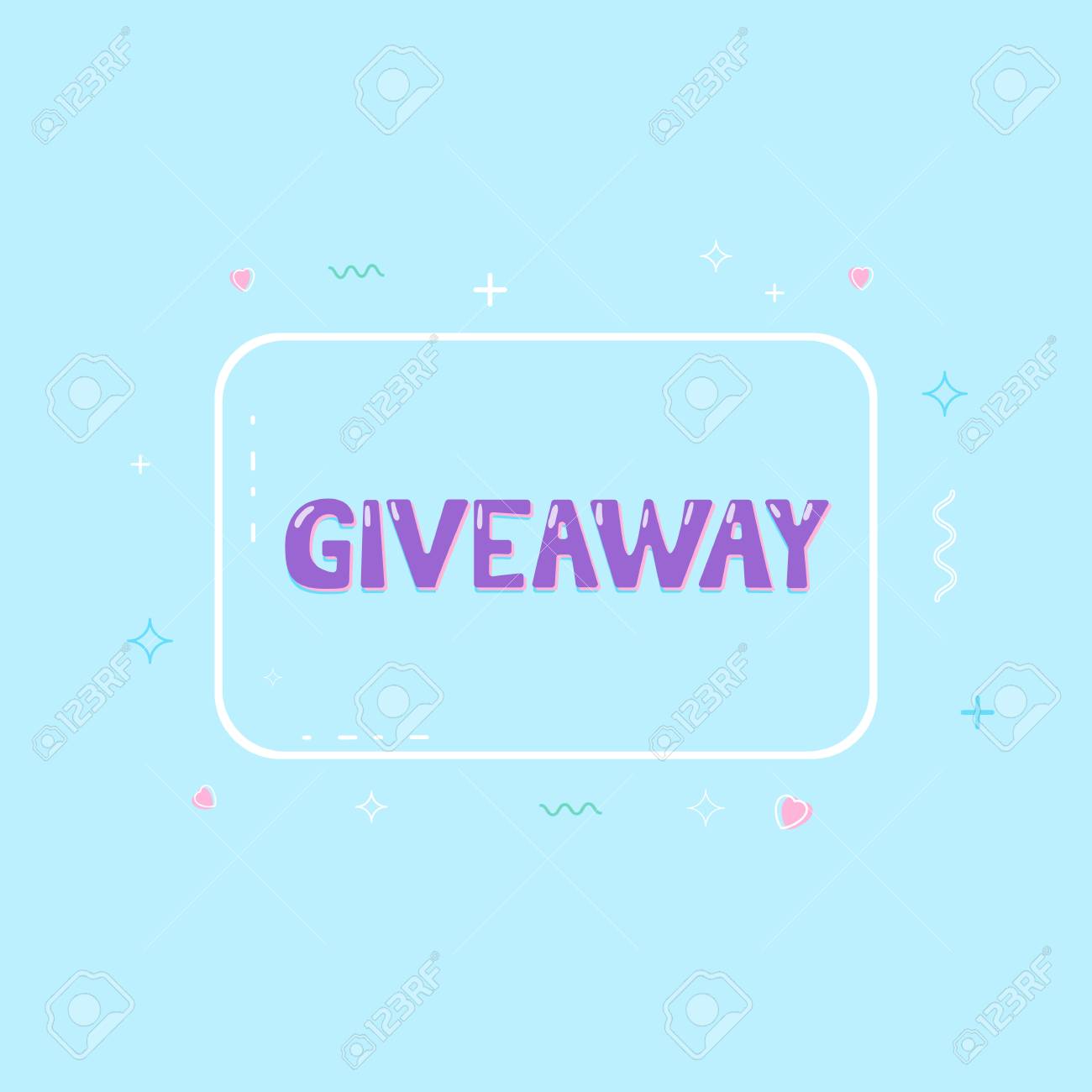 giveaway geometric banner with