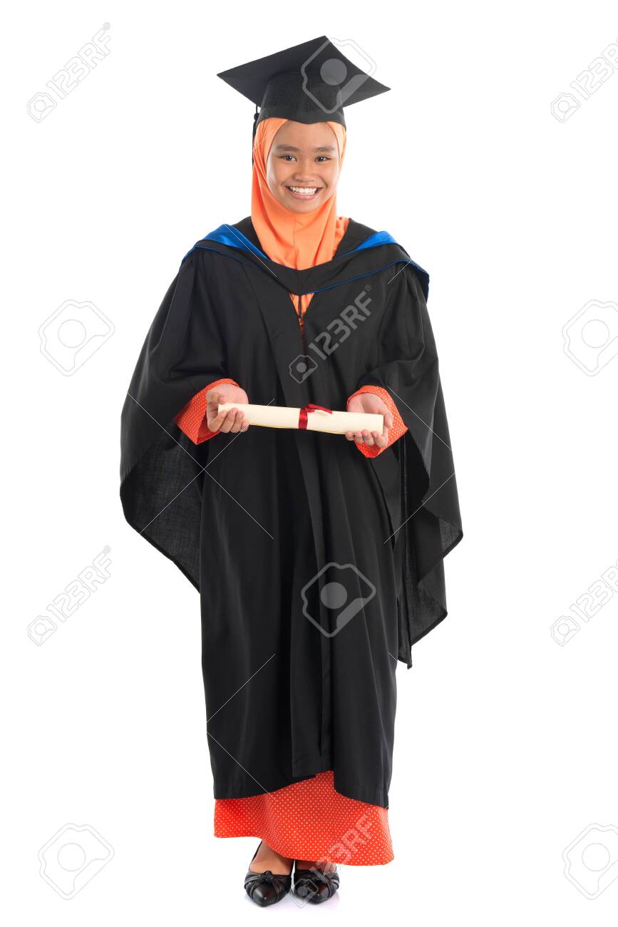 graduation white gown