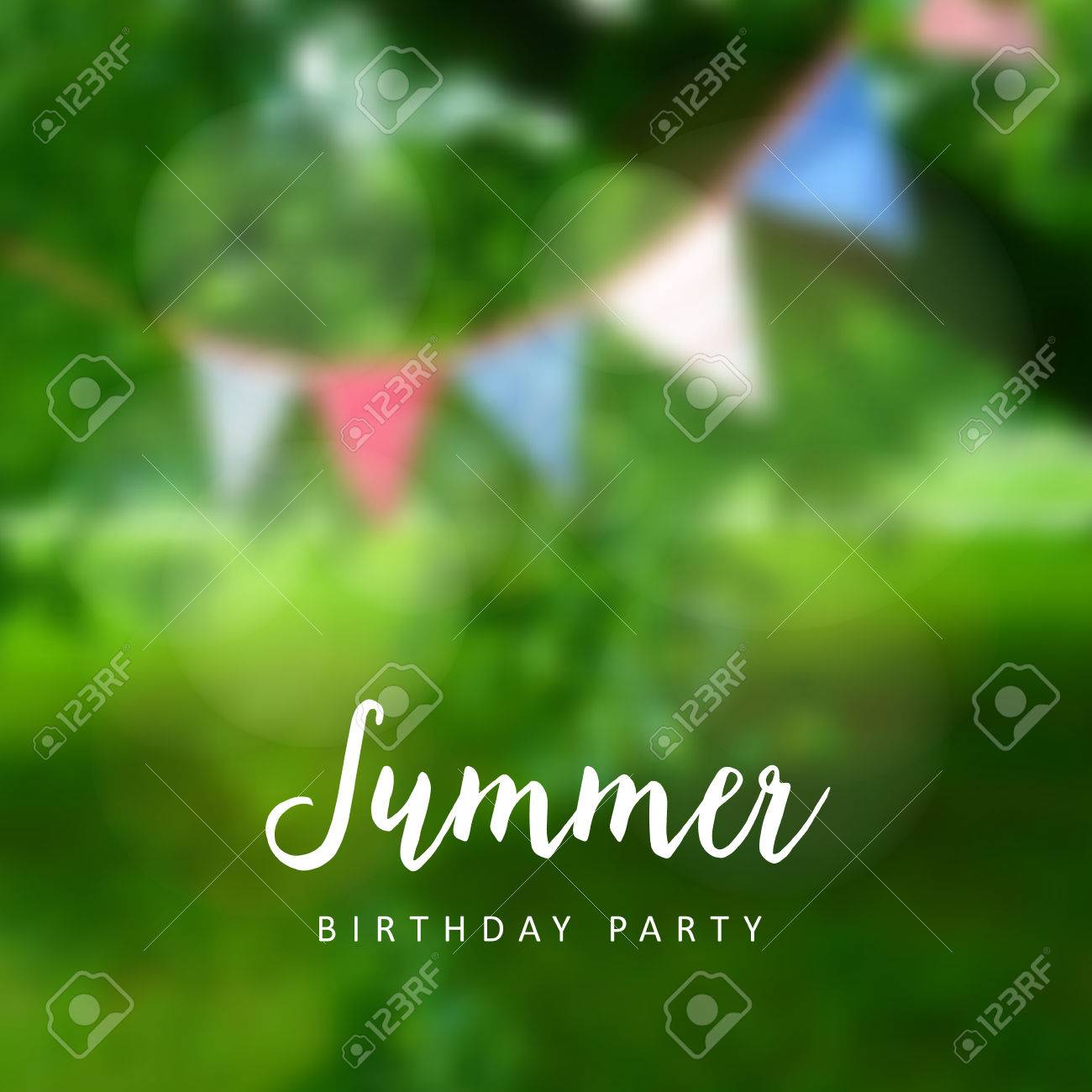 Birthday garden party. Brazilian june party. Festa junina. Party decoration, flags. Modern blurred background. Vector illustration. - 58749820 Birthday garden party. Brazilian june party. Festa junina. Party decoration, flags. Modern blurred background. Vector illustration. - 58749820
