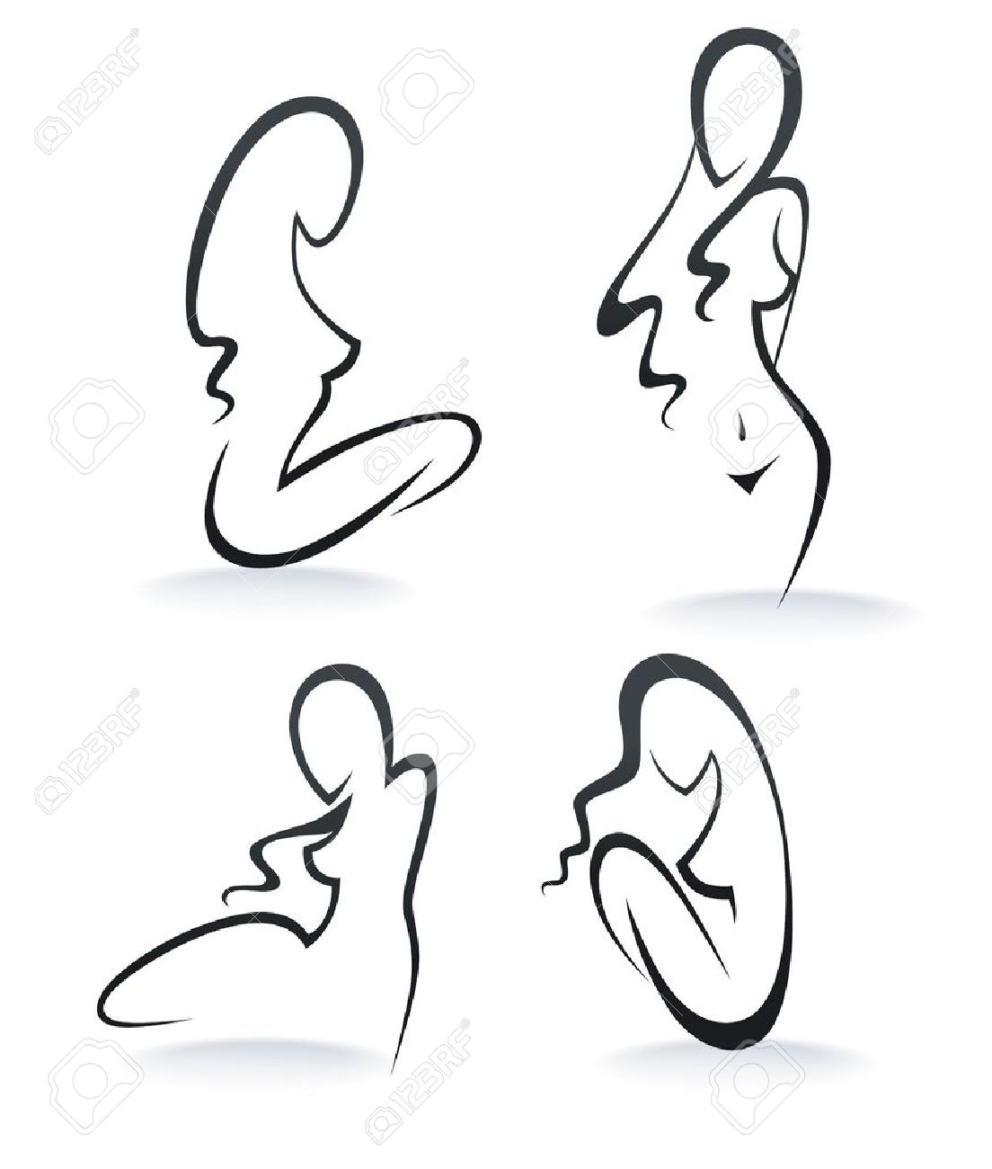 beautiful girls, collection of woman silhouettes - 15161758 beautiful girls, collection of woman silhouettes - 15161758