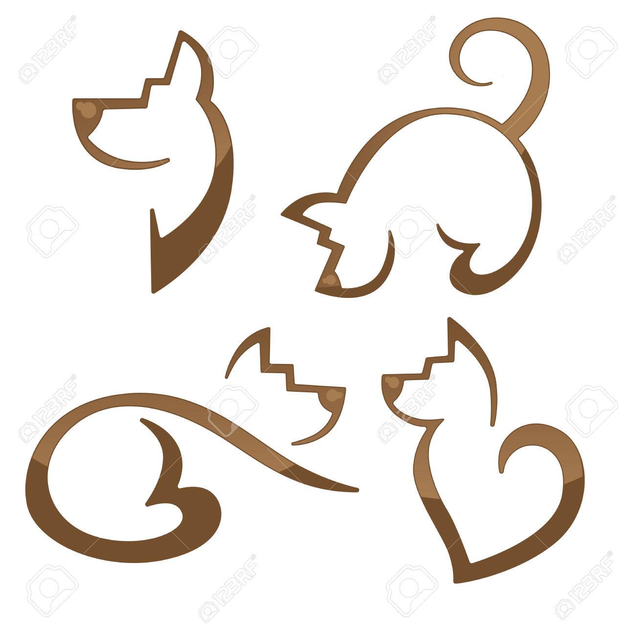 Vector Collection Of Animals Symbols Royalty Free SVG, Cliparts, Vectors,  and Stock Illustration. Image 27737310.