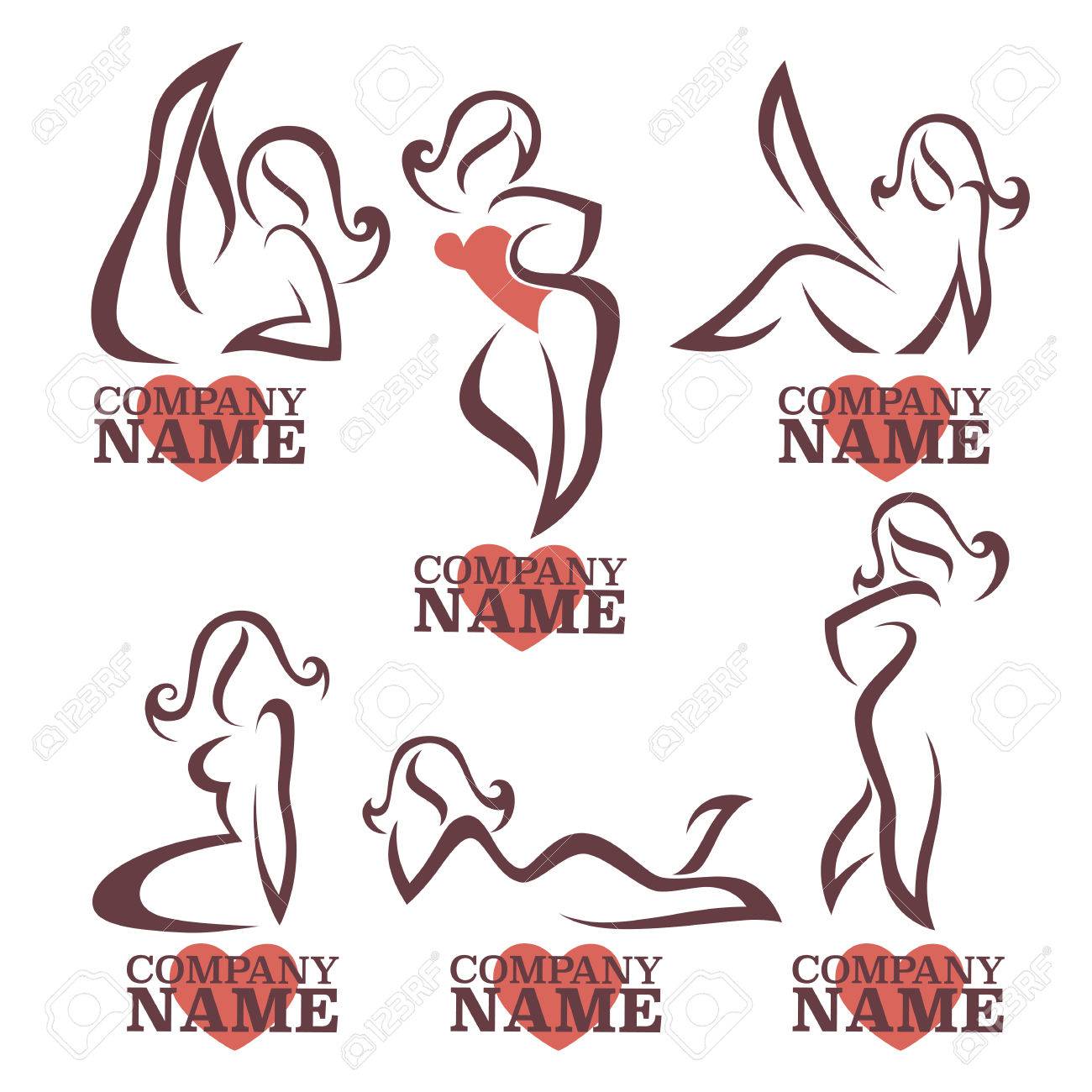 vector collection of clean pinup girls royalty free cliparts