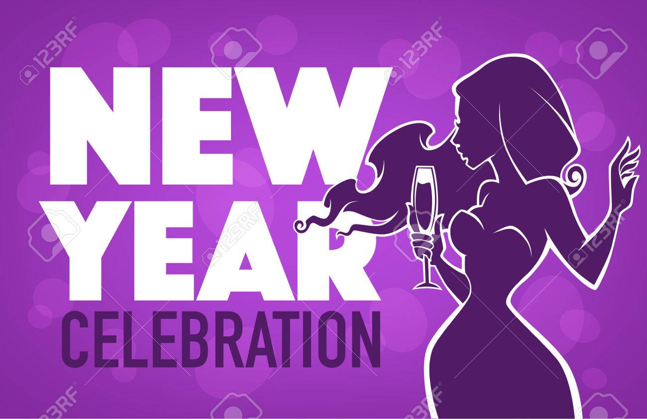 new yer party flier and banner template design with fashionable party flier