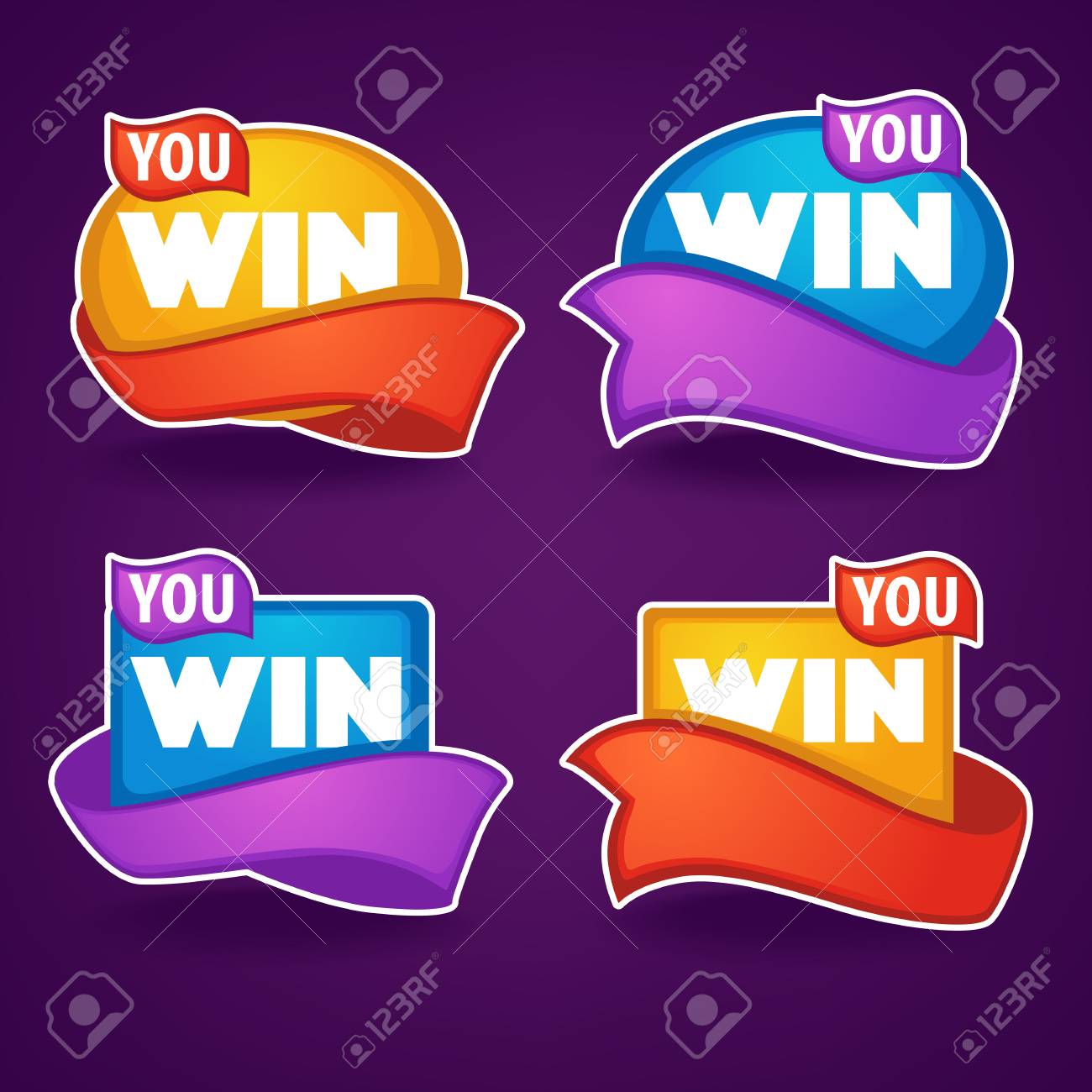 you win vector congratulation