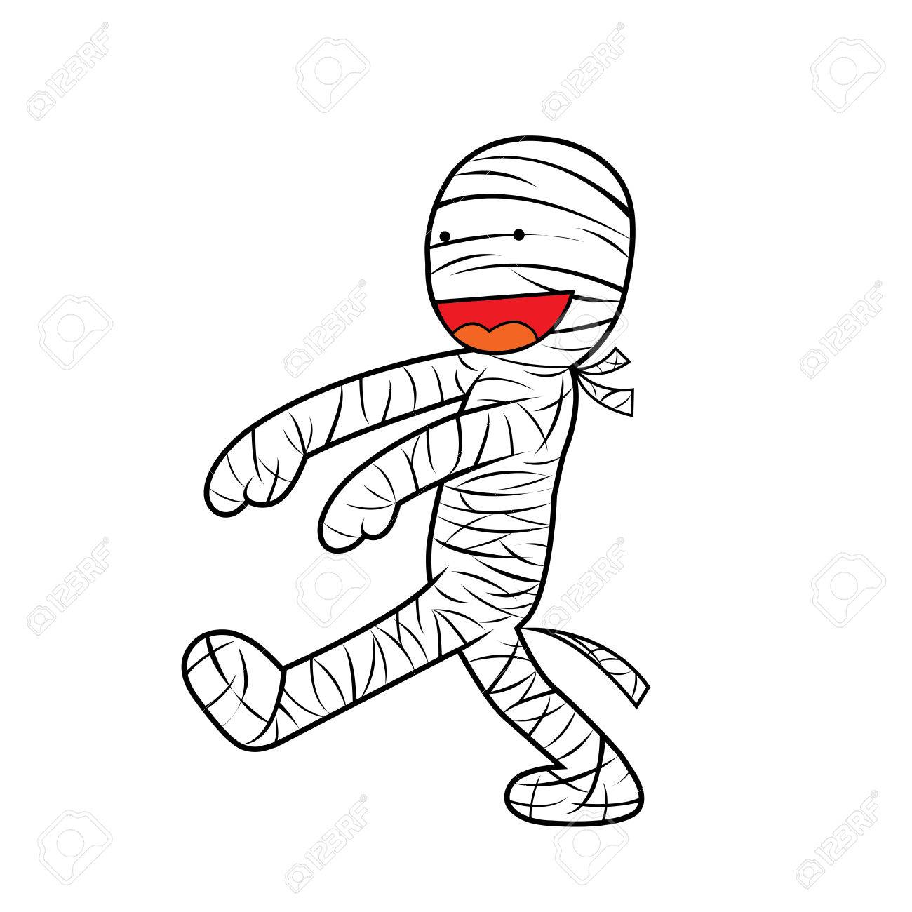 Cute Mummy Halloween Vector Cartoon Royalty Free Cliparts Vectors And Stock Illustration Image 32424108