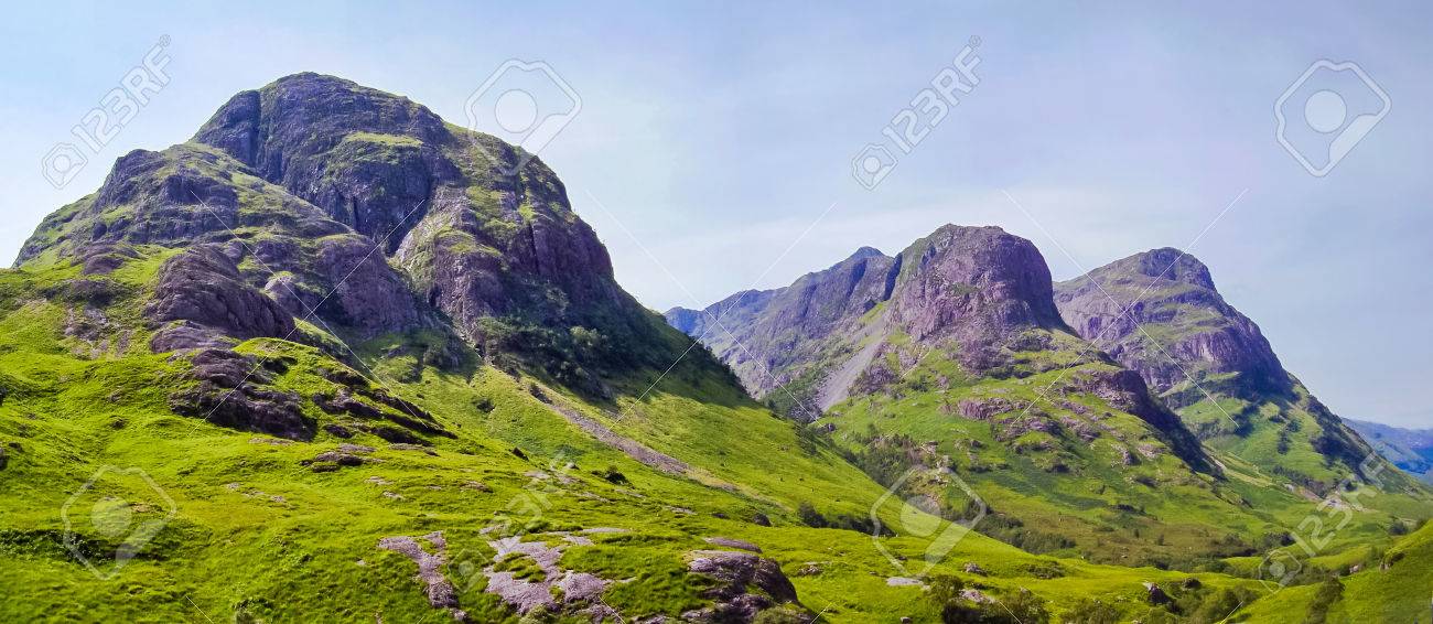 Summer View Of Awesome Highlands Of Scotland Glen Coe Europe Stock Photo Picture And Royalty Free Image Image