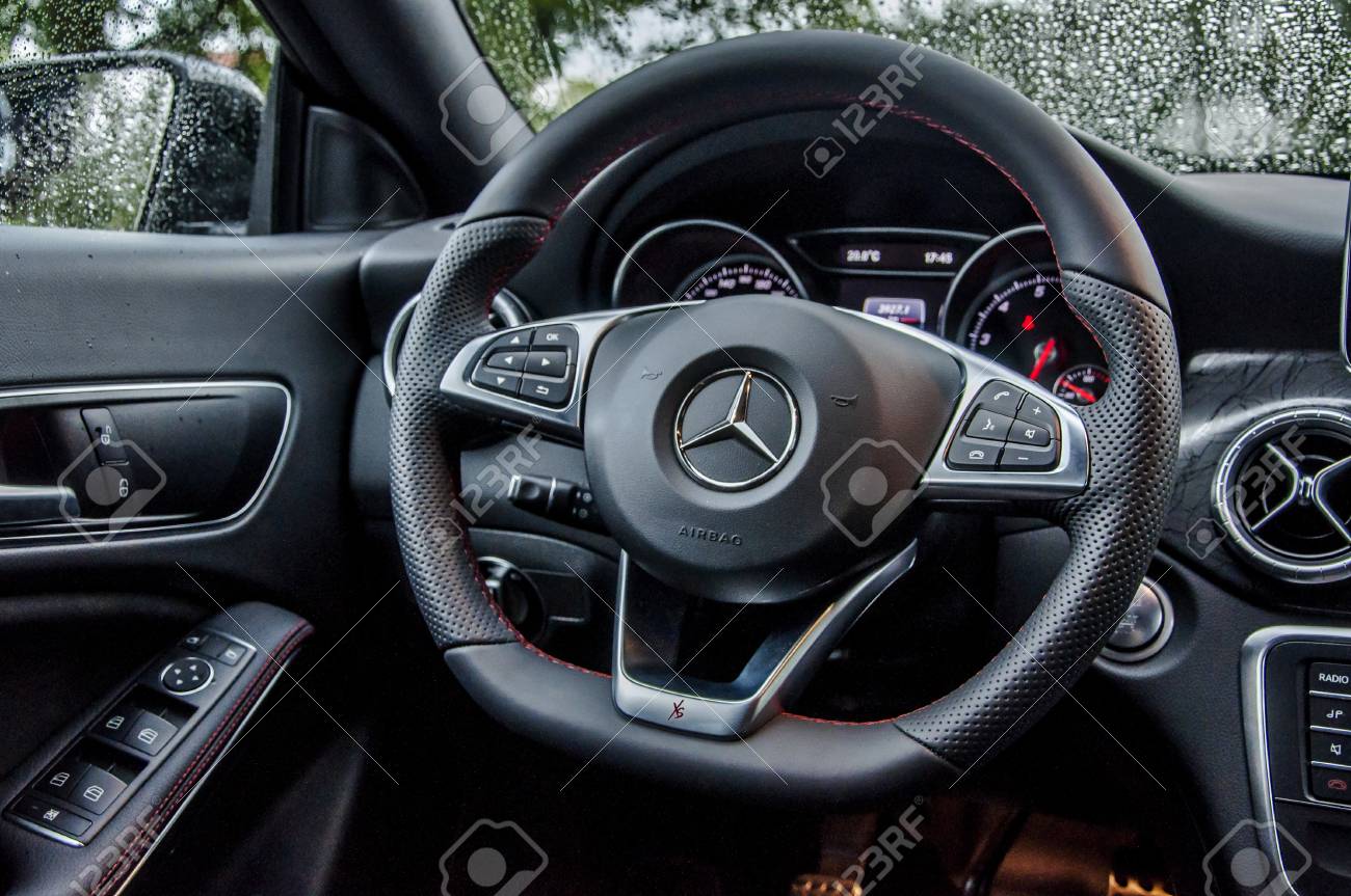 Praguethe Czech Republic 3182017 Closeup Steering Wheel