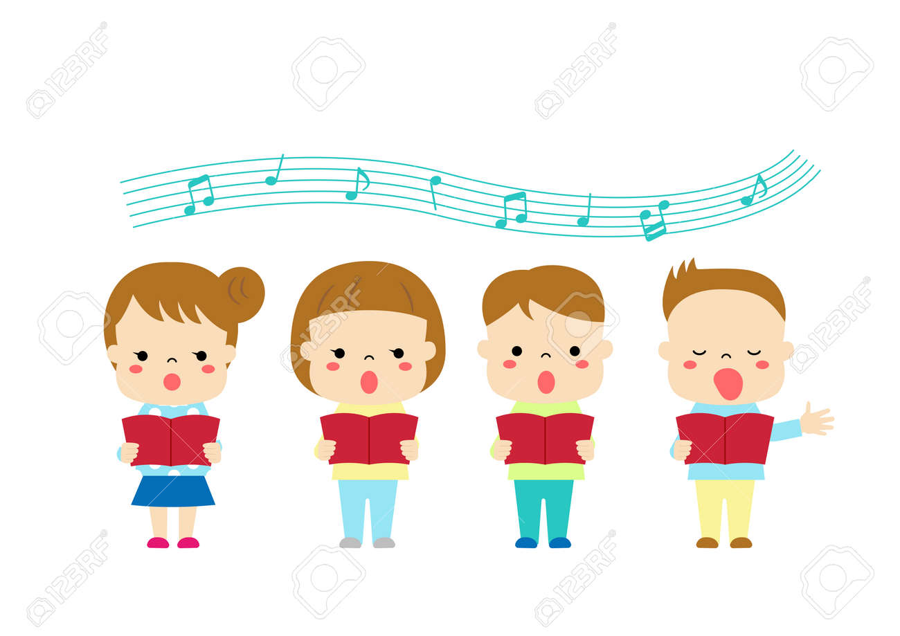 Four Children In Chorus Royalty Free SVG, Cliparts, Vectors, and Stock  Illustration. Image 172190128., image size:1300x919