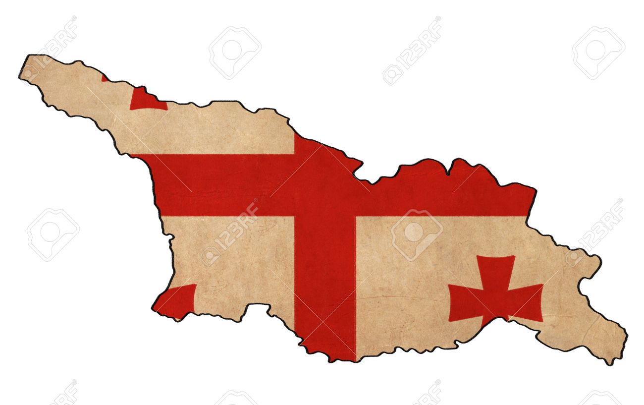 Georgia Map On Georgia Flag Drawing Grunge And Retro Flag Series Stock Photo Picture And Royalty Free Image Image 15938676