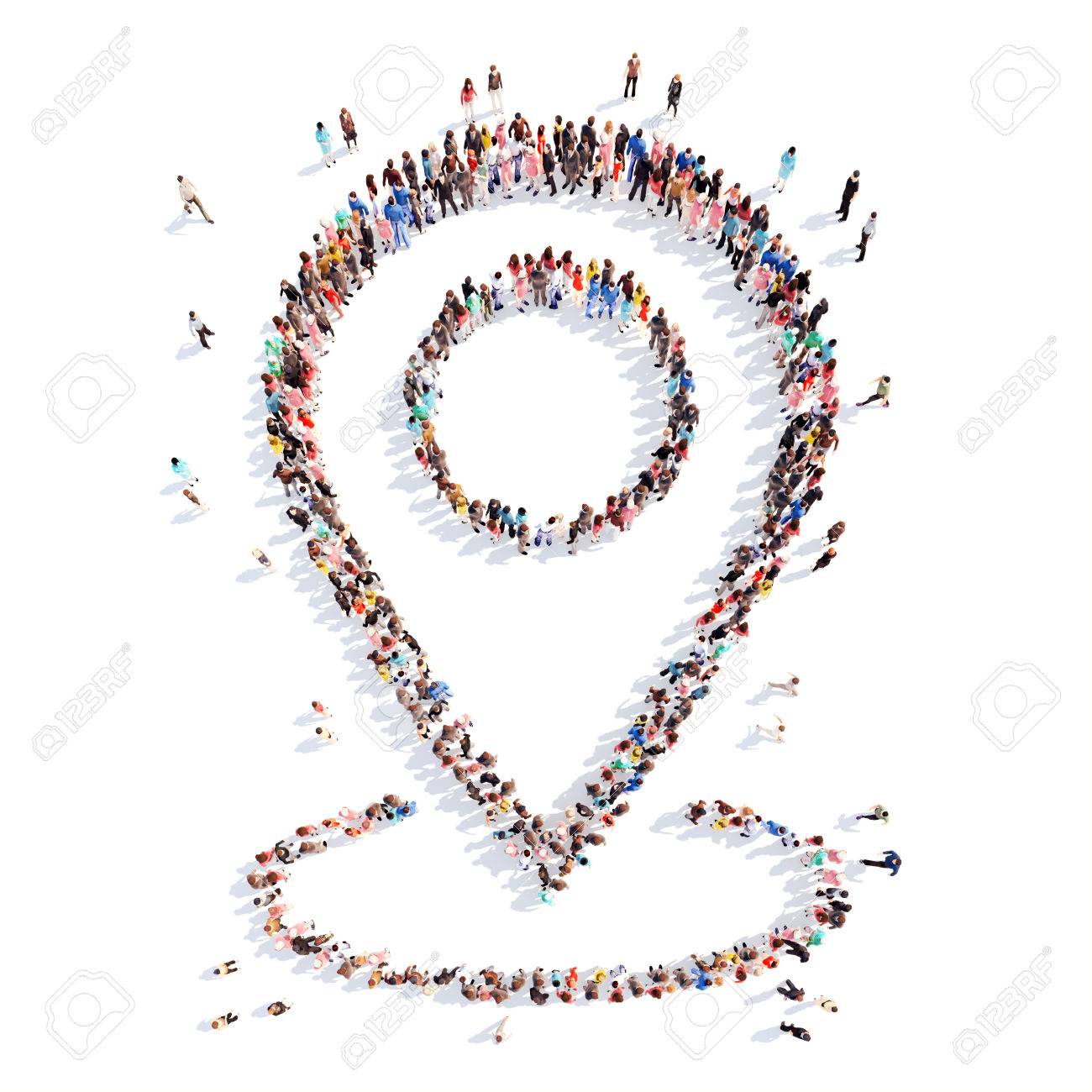 Large group of people in the form of arrows, business, and technology. Isolated, white background. - 39314708 Large group of people in the form of arrows, business, and technology. Isolated, white background. - 39314708
