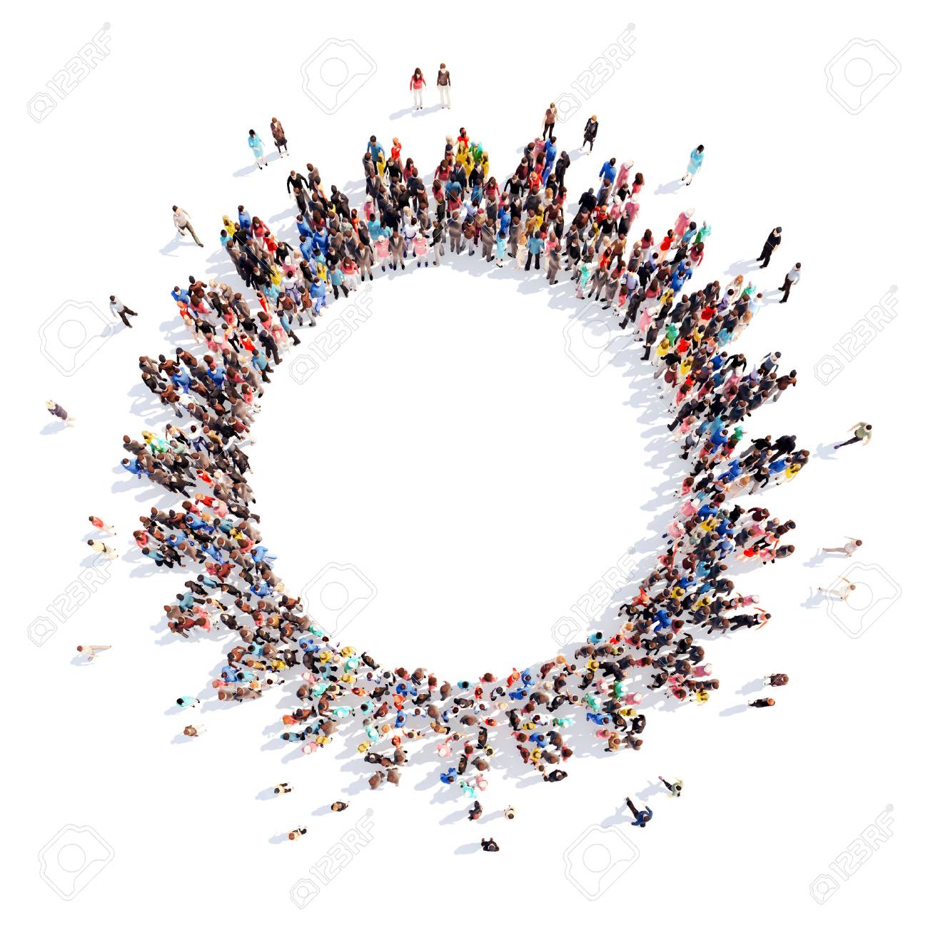 Large group of people in the form of gears. Isolated, white background. - 39494273 Large group of people in the form of gears. Isolated, white background. - 39494273