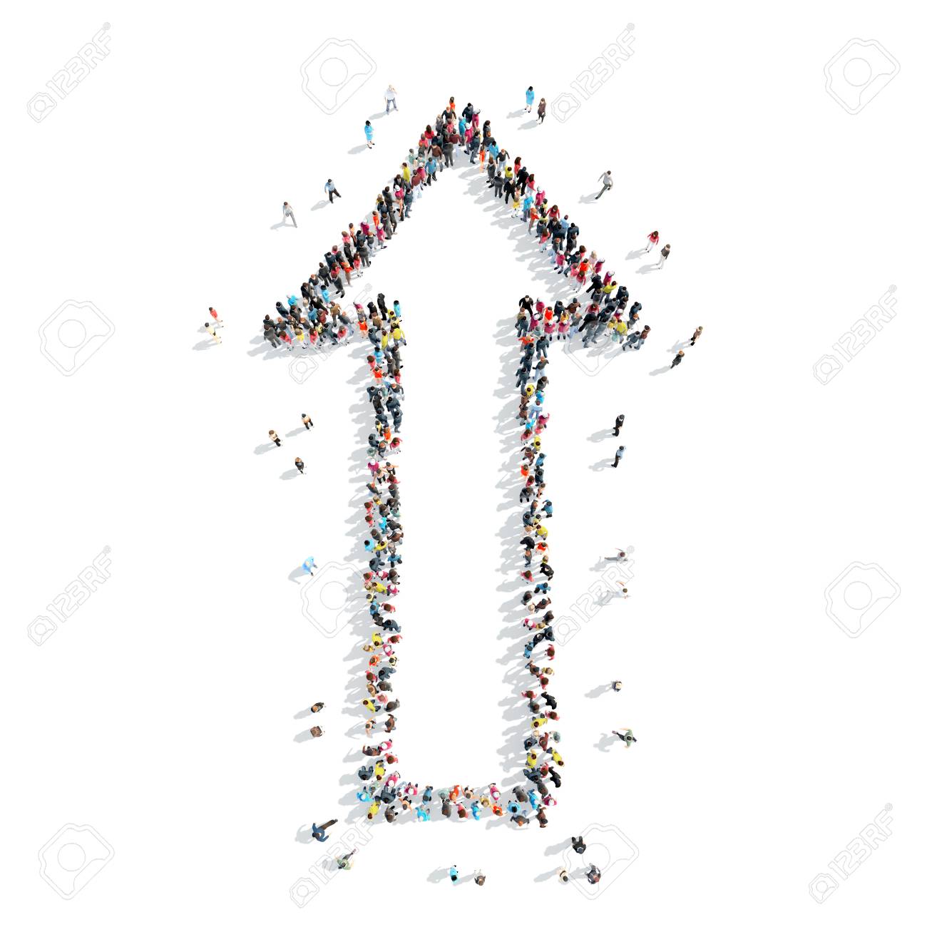 a group of people in the shape of an arrow cartoon isolated stock photo picture and royalty free image image 44203806 123rf com