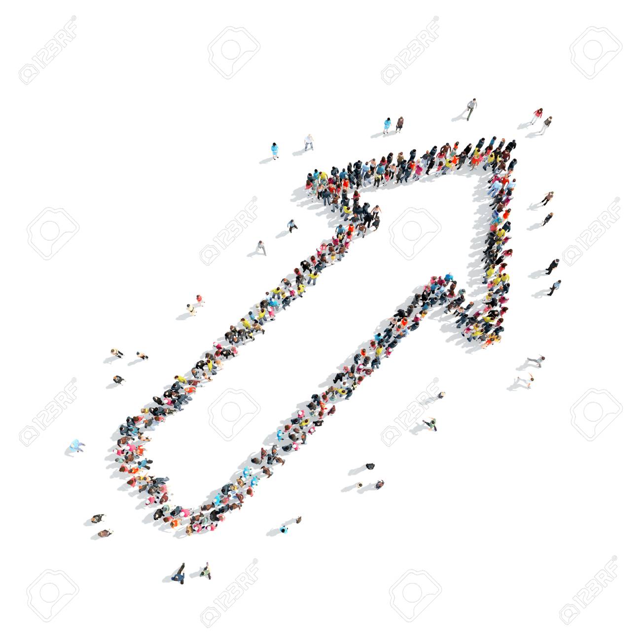 a group of people in the shape of an arrow cartoon isolated stock photo picture and royalty free image image 44203807 123rf com