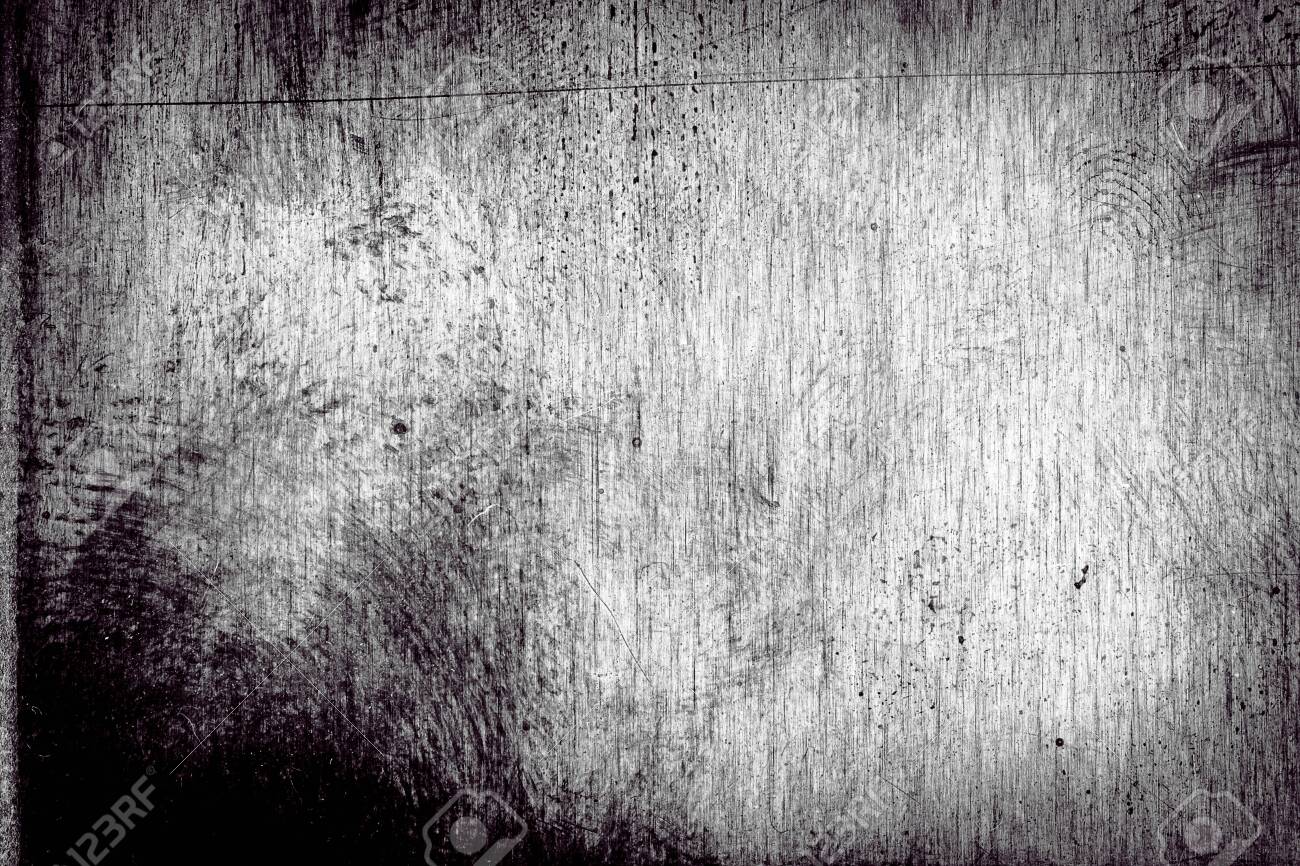 Scratched dirty dusty copper plate texture, old metal background. Cloudy and scratchy brass. Black and white image. - 124328966 Scratched dirty dusty copper plate texture, old metal background. Cloudy and scratchy brass. Black and white image. - 124328966