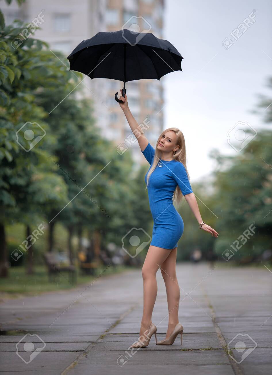 blue dress with blue heels