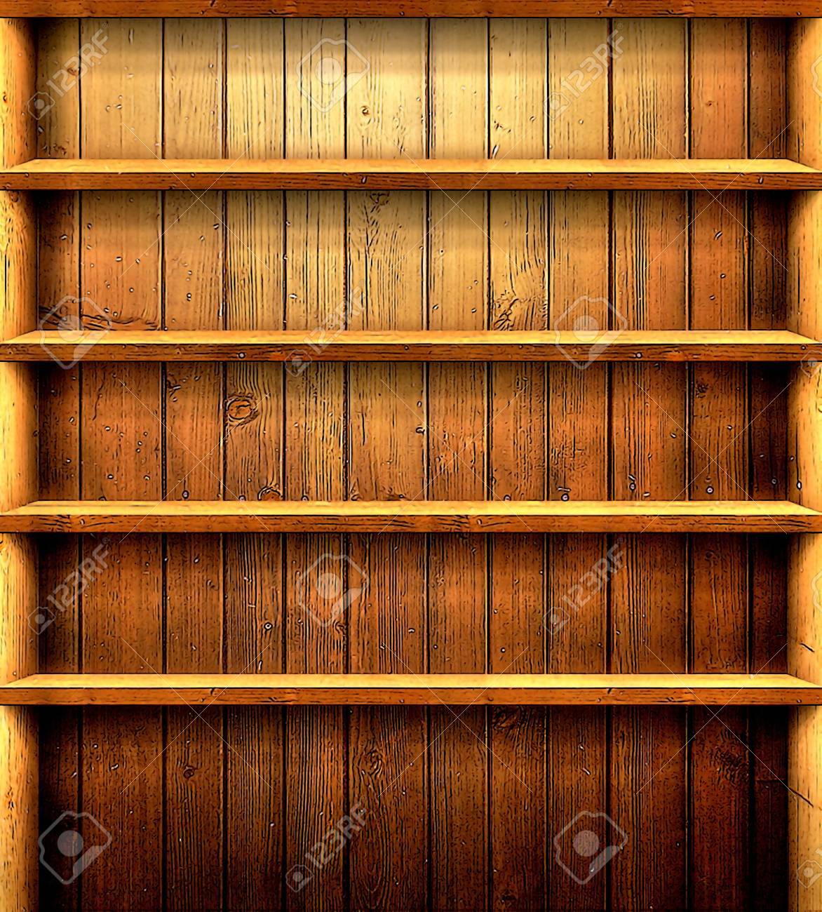 Pequeno Estante De Madera Vacio De Color Marron Calido Adecuado Como Fondo Efecto De Dibujos Animados Aplicado Fotos Retratos Imagenes Y Fotografia De Archivo Libres De Derecho Image 88770707