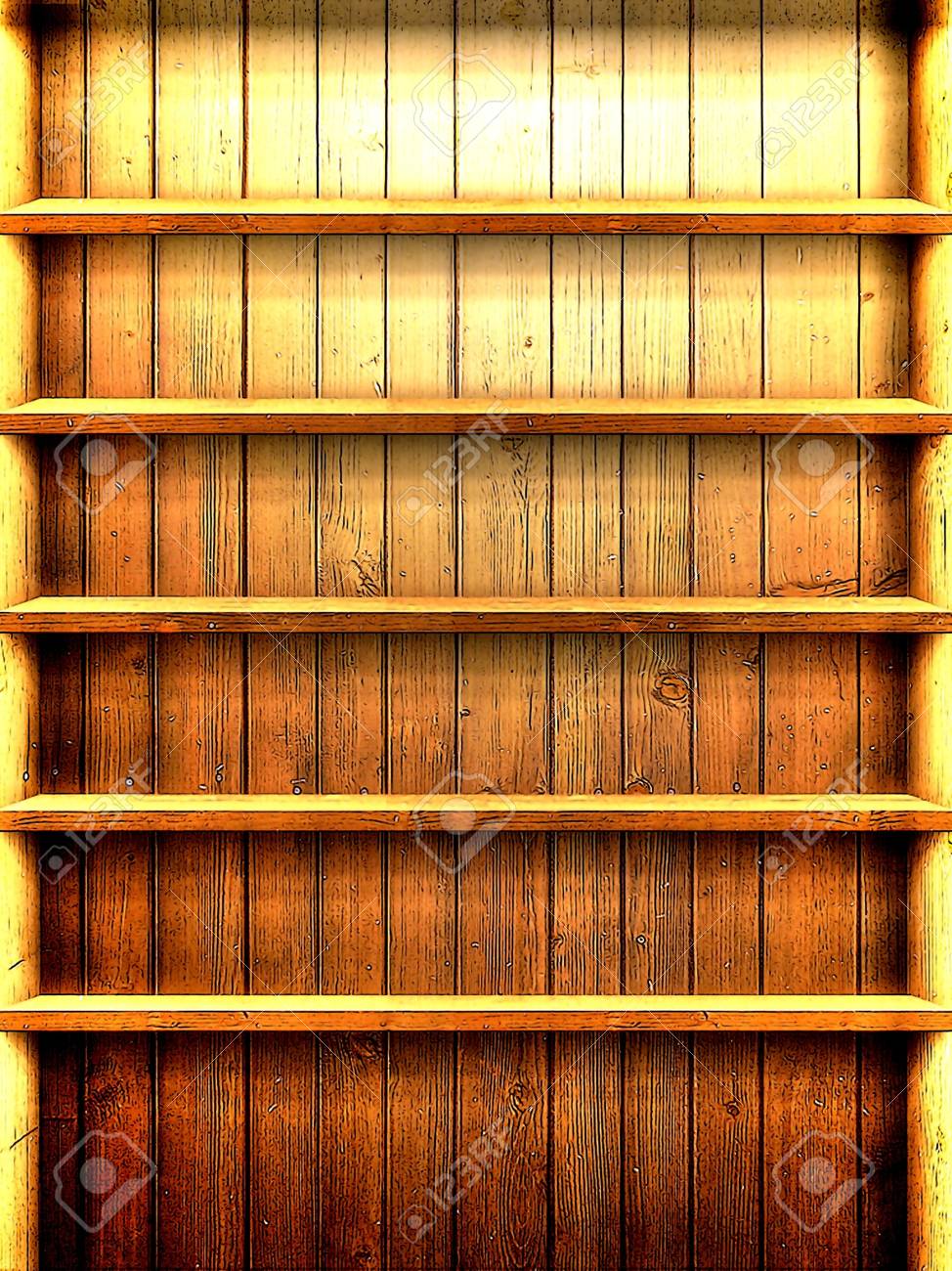 Estante De Madera Vacio Color Marron Calido Adecuado Como Fondo Effet De Dibujos Animados Aplicado Fotos Retratos Imagenes Y Fotografia De Archivo Libres De Derecho Image 89433627