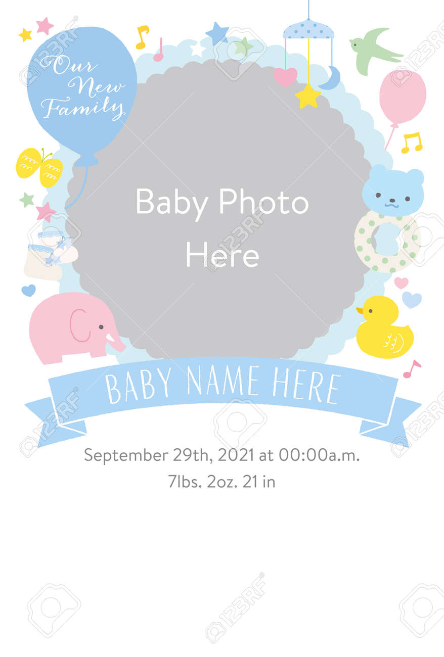 Baby Birth Announcement Card Template Royalty Free SVG, Cliparts, Vectors, and Stock Illustration. Image 167667357. baby-birth-announcement-card-template-royalty-free-svg-cliparts-vectors-and-stock-illustration-image-167667357