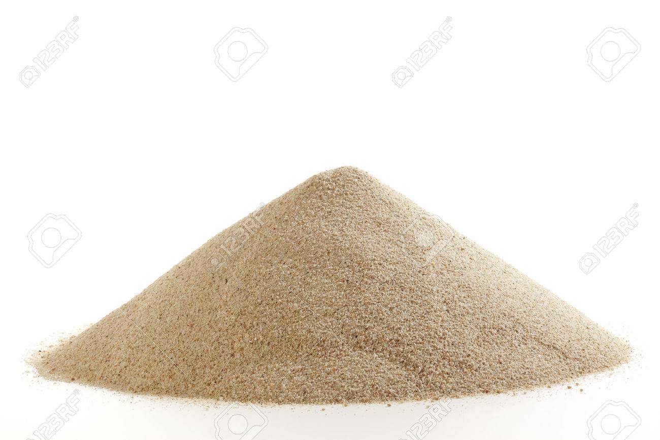 Pile of sand isolated on white background - 46289739 Pile of sand isolated on white background - 46289739