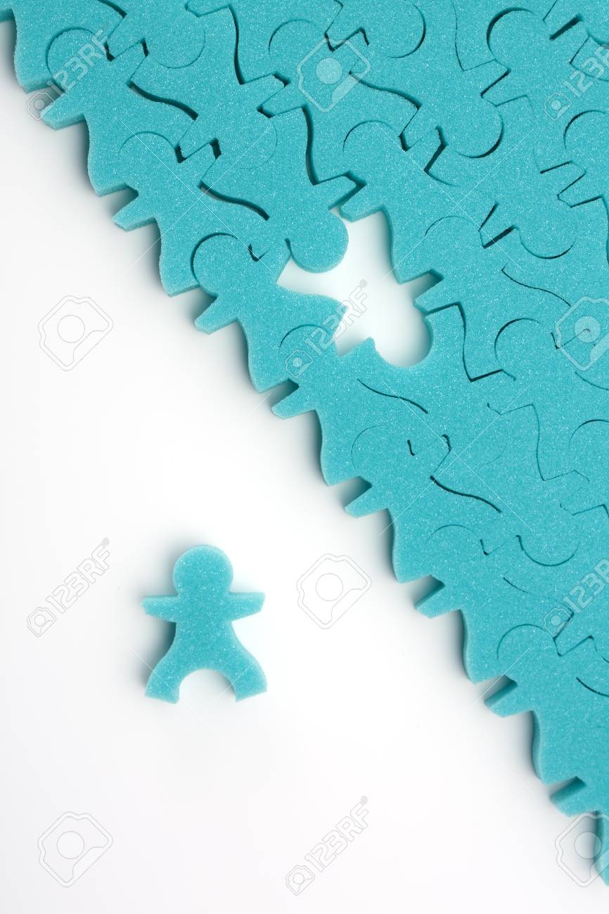 私は白の Bossjigsaw パズル ウレタン緩衝材 の写真素材 画像素材 Image