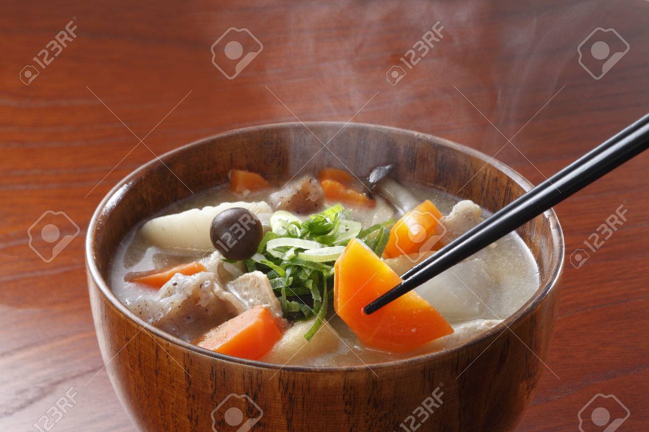 "miso soup" Traditional japanese dish butajiru - 50664802 "miso soup" Traditional japanese dish butajiru - 50664802