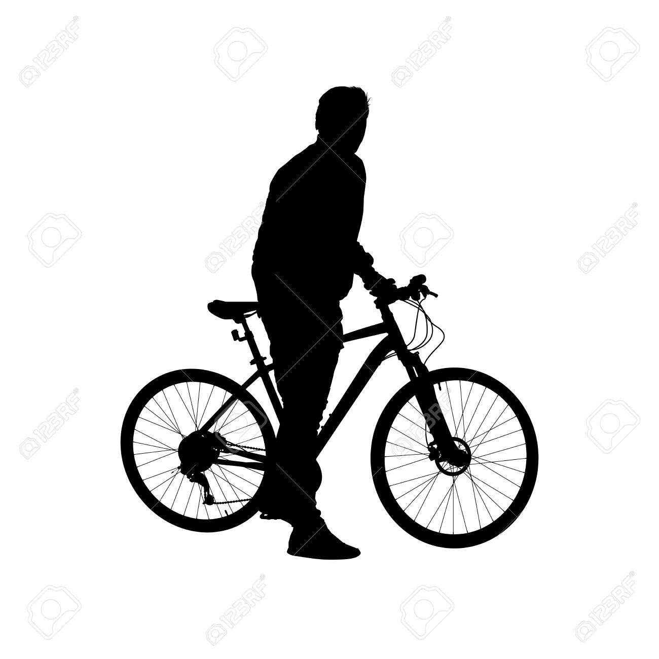 man with bicycle