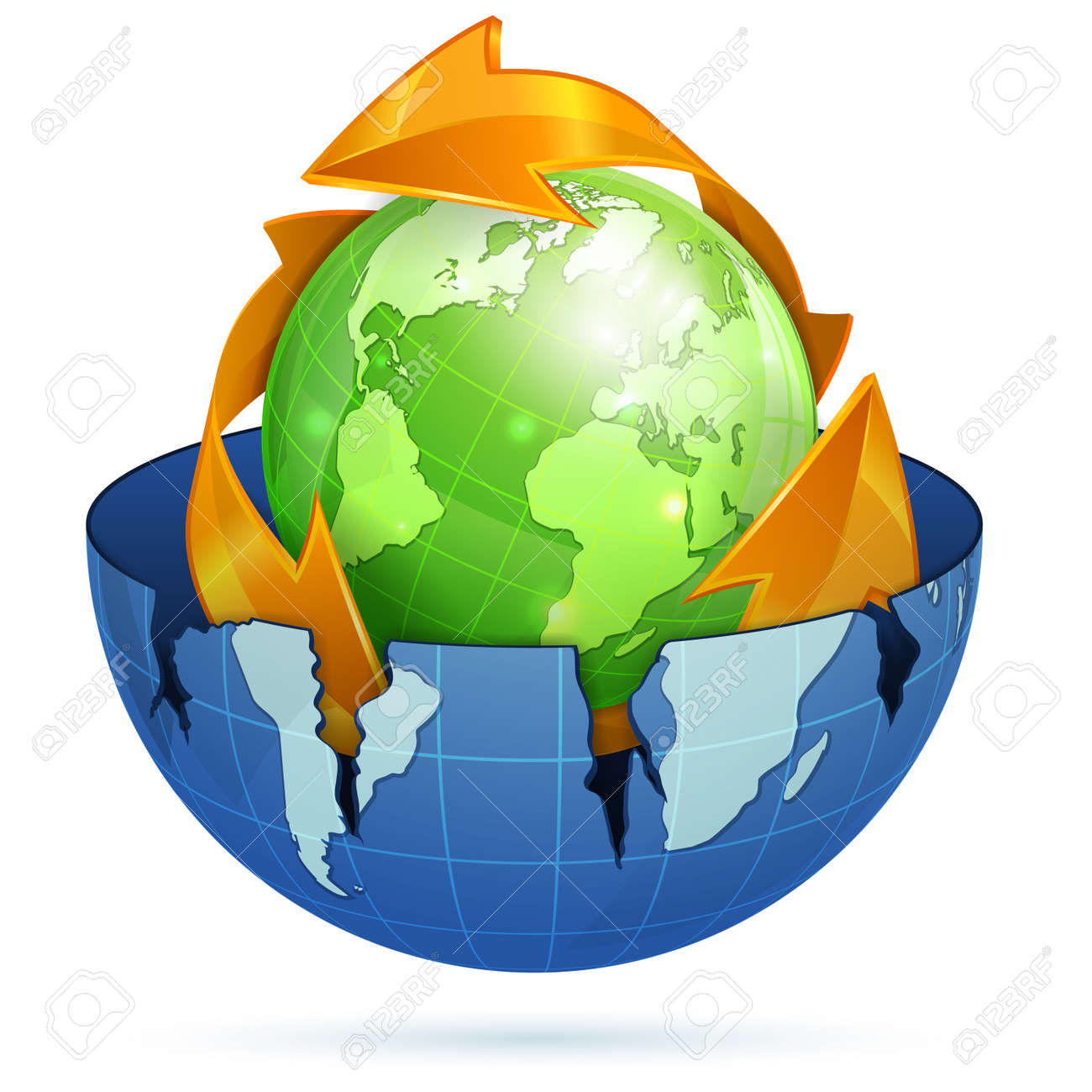 Dessin De La Terre Polluée Facile Terre Endommagé Par New Green Planet Clip Art Libres De Droits, Svg, Vecteurs Et Illustration. Image 26752793