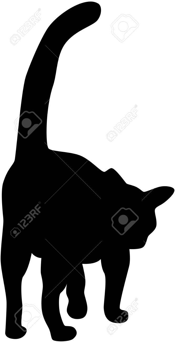 black cat silhouette royalty free cliparts vectors and stock