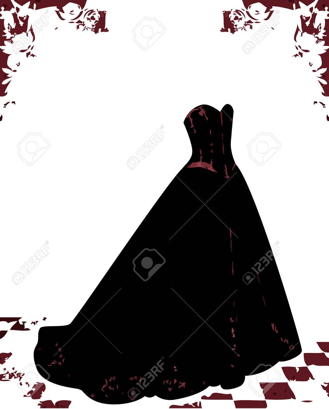黒ゴシック ドレス のイラスト素材 ベクタ Image
