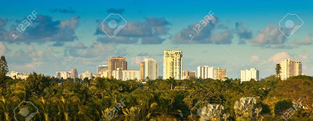 Panaramic view of city of Ft Lauderdale, Florida - 19859789 Panaramic view of city of Ft Lauderdale, Florida - 19859789