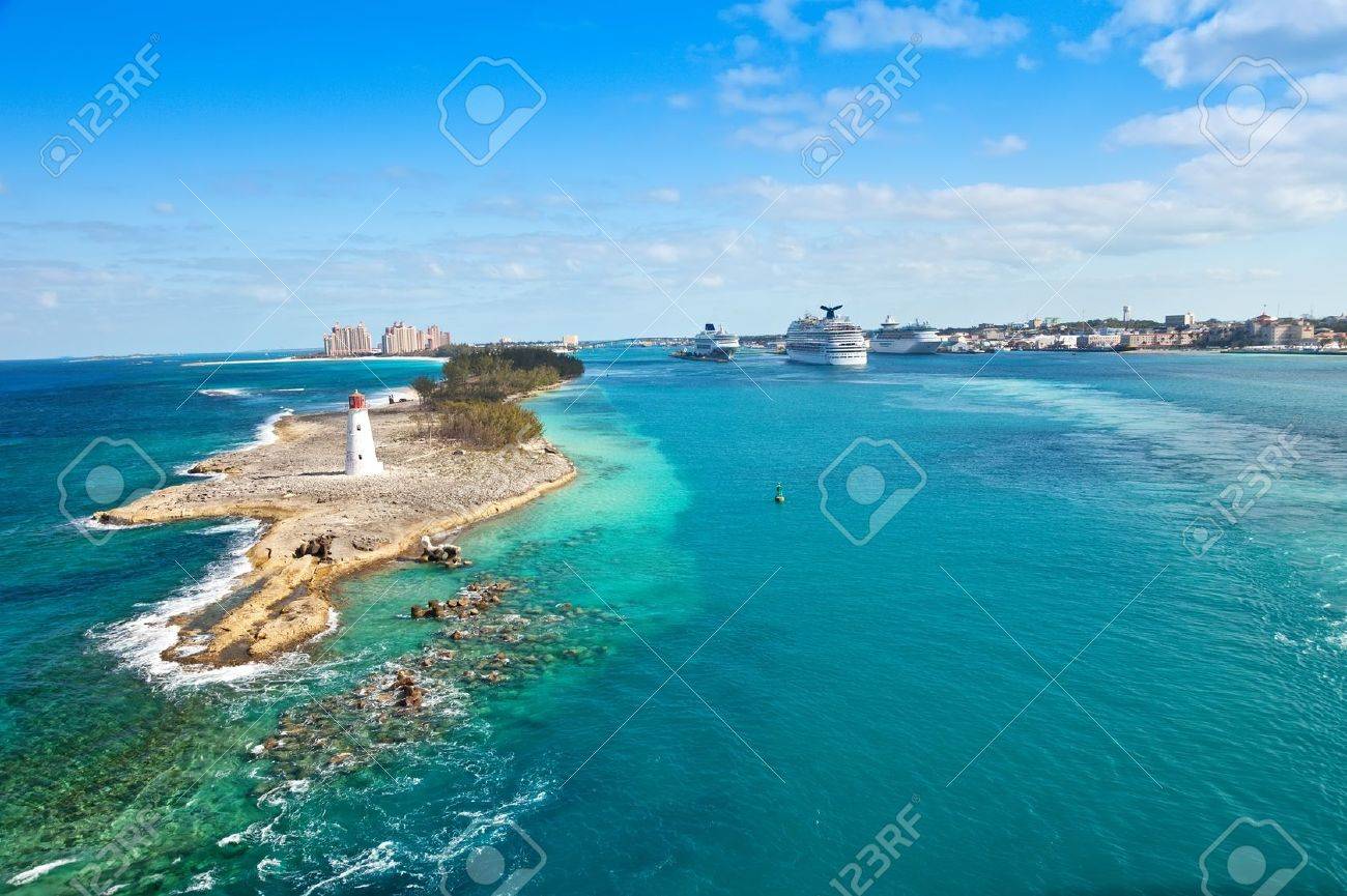 Scenic view of the Nassau, Bahamas, the cruise port and Paradise Island - 20324911 Scenic view of the Nassau, Bahamas, the cruise port and Paradise Island - 20324911