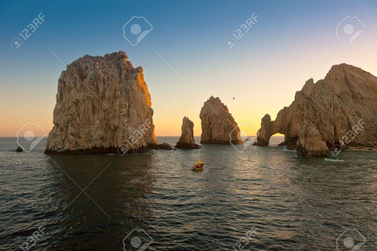 Beautiful Land's End in Cabo San Lucas, Mexico at sunset - 22458363 Beautiful Land's End in Cabo San Lucas, Mexico at sunset - 22458363