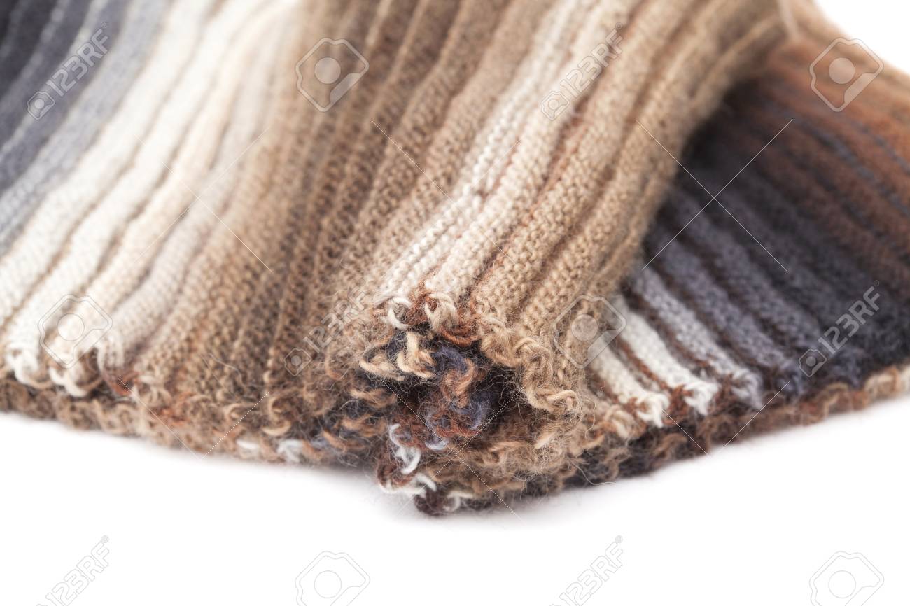 Two Sided Ribbed Knitted Scarf Gradua Color Change Craft Background