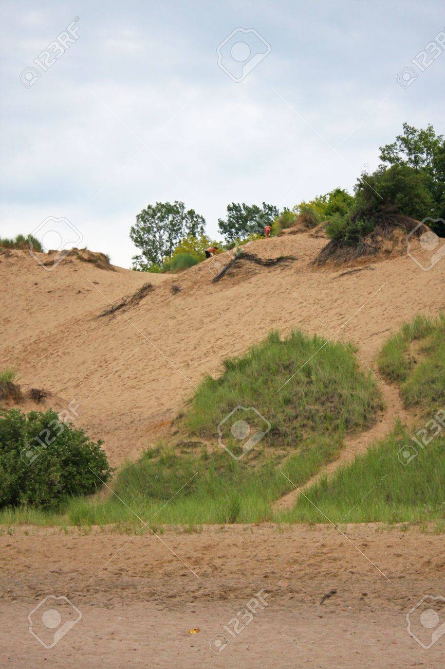 砂丘山はげ頭国立公園ミシガン シティ インディアナ州 の写真素材 画像素材 Image